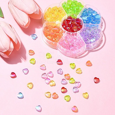 7 Colors Transparent Acrylic Beads OACR-YW0001-95-1