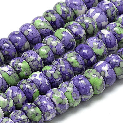 Synthetic Ocean White Jade Beads Strands LS-G-S257-5x10mm-01-1