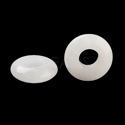 Natural White Jade European Beads G-C134-01F-1
