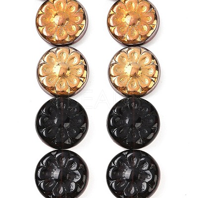 Czech Pressed Glass Beads GLAA-I061-48B-1