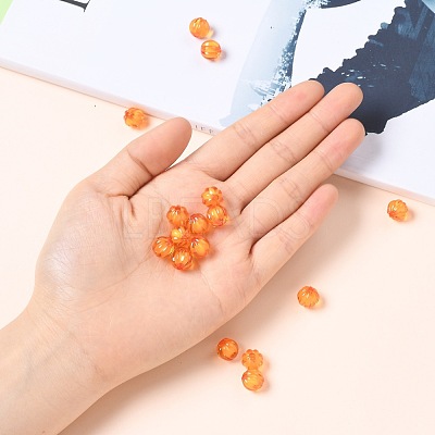 Autumn Theme Transparent Acrylic Beads TACR-S089-10mm-11-1