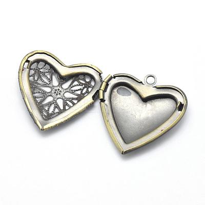 Brass Diffuser Locket Pendants KK-F717-25AB-NR-1