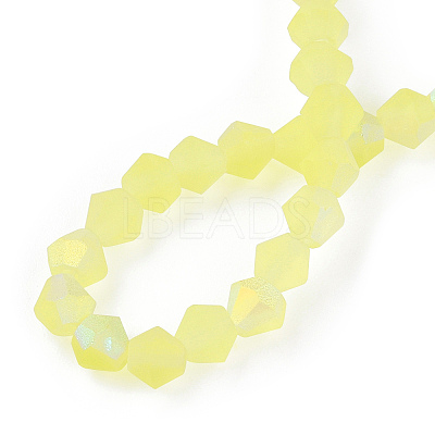 Imitate Austrian Crystal Bicone Frosted Glass Beads Strands EGLA-A039-T3mm-MB21-1