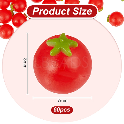 60Pcs PVC Imitation Fruit DJEW-OC0001-49B-1