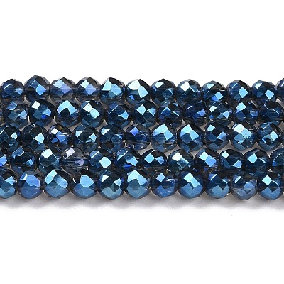 Electroplate Transparent Glass Beads Strands X1-GLAA-H021-01B-FR05-1