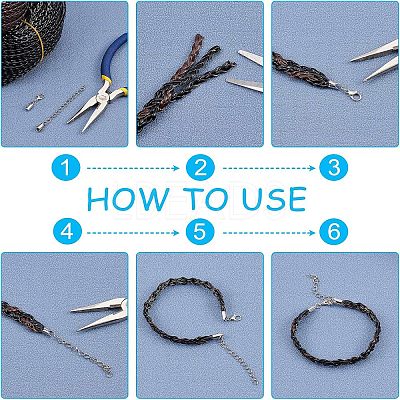 Braided Imitation Leather Cords OHAR-WH0016-27B-1