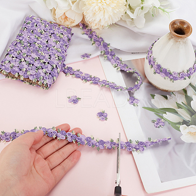 4.6~5Yards Flower Polyester Trim Ribbon OCOR-PH0001-97D-1