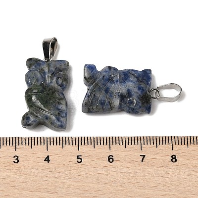 Natural Blue Spot Jasper Pendants G-B127-09P-09-1