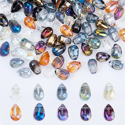 120Pcs 10 Colors Electroplate Glass Beads GLAA-GA0001-50-1