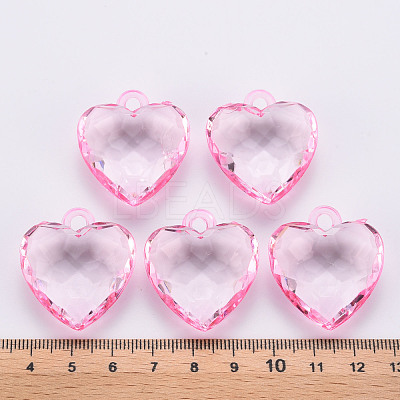 Transparent Acrylic Pendants TACR-T024-03B-903-1