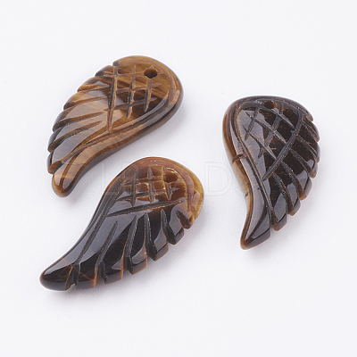 Natural Tiger Eye Pendants G-E435-B-01-1