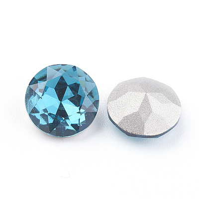 Pointed Back & Back Plated K9 Glass Rhinestone Cabochons RGLA-J012-10mm-379-1