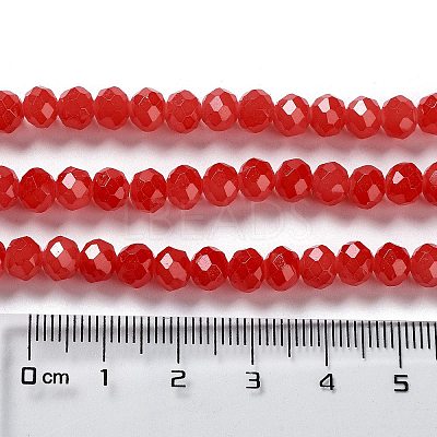 Baking Paint Imitation Jade Glass Bead Strands DGLA-A034-J6MM-A32-1