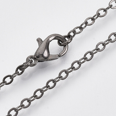 Brass Cable Chains Necklace Making MAK-N029-01B-1