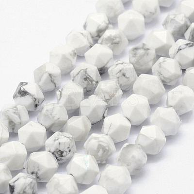 Natural Howlite Beads Strands G-F523-28-6mm-1