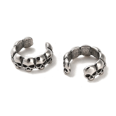 316 Surgical Stainless Steel Cuff Earrings EJEW-D096-01A-AS-1
