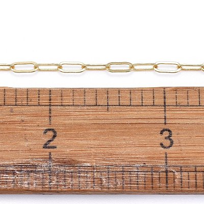 3.28 Feet Soldered Brass Paperclip Chains X-CHC-G005-06G-1