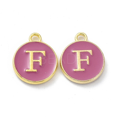 Golden Plated Alloy Enamel Charms ENAM-XCP0001-13F-1