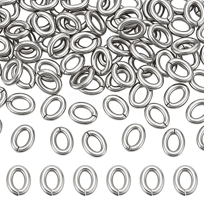 100Pcs 304 Stainless Steel Open Jump Rings STAS-UN0063-41A-1