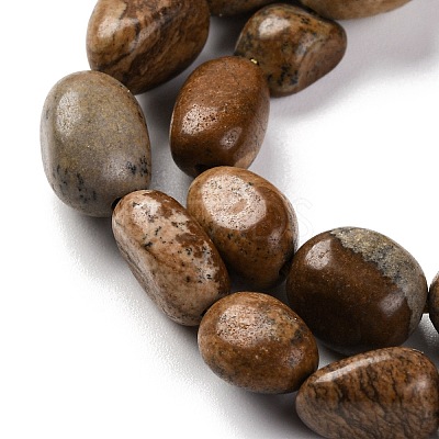 Natural Picture Jasper Beads Strands G-G146-A01-01-1