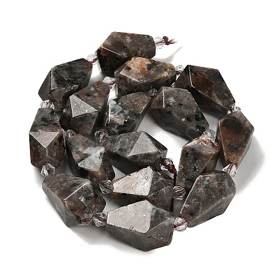 Natural Fluorescent Syenite Rock(Glow under UV Light) Beads Strands G-NH0005-B08-01-1