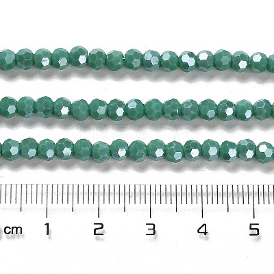 Electroplate Opaque Glass Beads Strands EGLA-A035-P4mm-A13-1