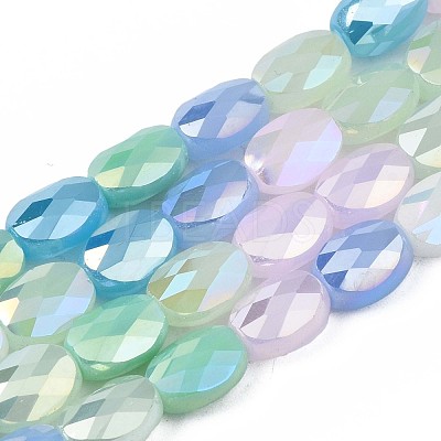 Electroplate Glass Beads Strands EGLA-S194-17E-1