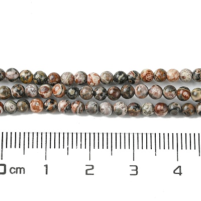 Natural Leopard Skin Jasper Beads Strands G-K365-C01-01-1