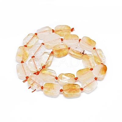 Heated Natural Citrine Beads Strands G-F725-13-1