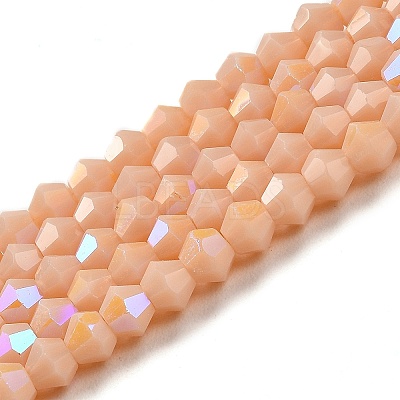 Opaque Solid Color Imitation Jade Glass Beads Strands EGLA-A039-P4mm-L06-1