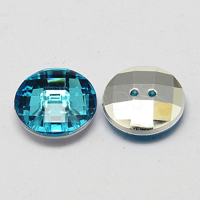 Taiwan Acrylic Rhinestone Buttons BUTT-F022-10mm-25-1