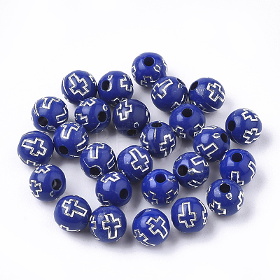 Plating Acrylic Beads PACR-Q113-10G-1