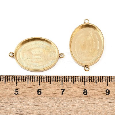 304 Stainless Steel Cabochon Connector Settings STAS-A194-04A-G-1