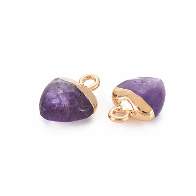 Natural Amethyst Charms G-N326-121-03-1
