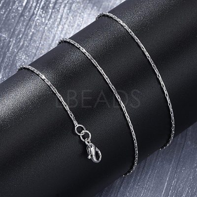 Brass Boston Link Chains Necklaces for Women NJEW-D302-59P-1