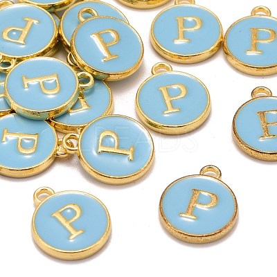 Golden Plated Alloy Enamel Charms ENAM-S118-04P-1