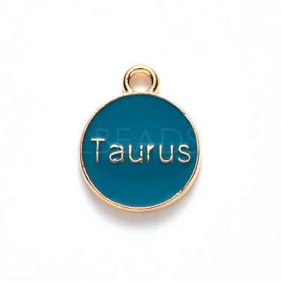 Alloy Enamel Pendants X-ENAM-S124-01B-05C-1