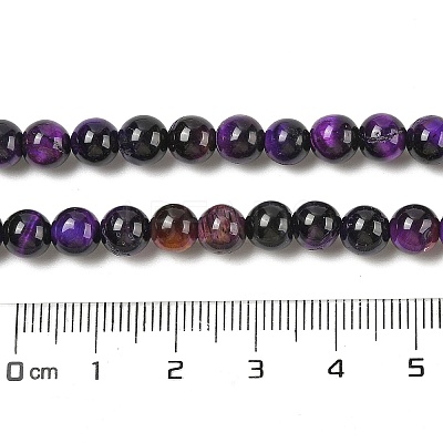 Grade AB Natural Tiger Eye Beads Strands G-B133-A02-8MM-04-1