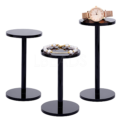 3Pcs 3 Sizes Acrylic Display Stand Risers ODIS-WH0025-86-1