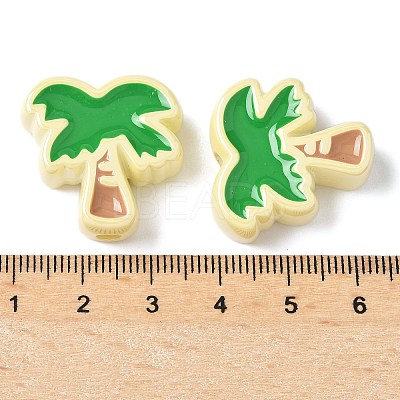 10Pcs Acrylic Enamel Beads OACR-H048-01A-01-1