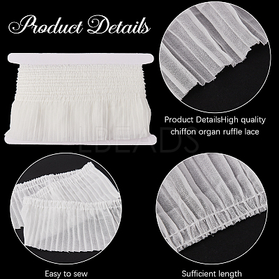 5 Yards Polyester Lace Ribbon OCOR-GF0003-56A-1