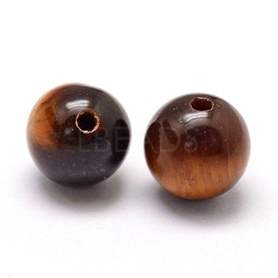 Grade A Natural Tiger Eye Round Beads X-G-L451-01-6mm-1