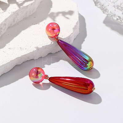 Teardrop Resin Dangle Stud Earrings WGCAAC8-05-1