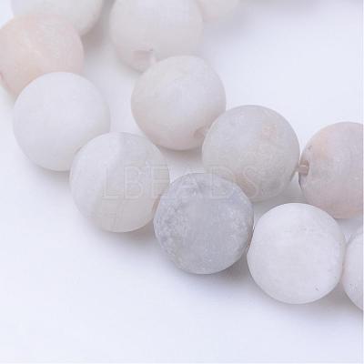 Natural Agate Beads Strands G-Q462-6mm-09-1