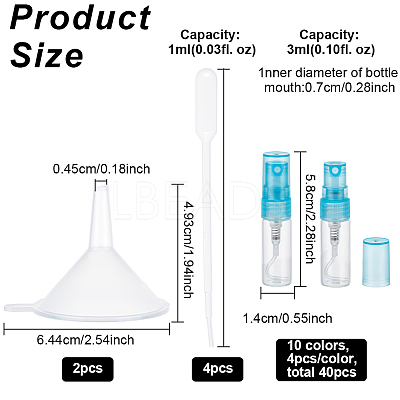 Transparent Glass Spray Bottles Sets DIY-BC0006-28C-1