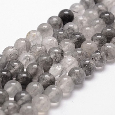 Natural Cloudy Quartz Beads Strands X-G-D840-69-8mm-1