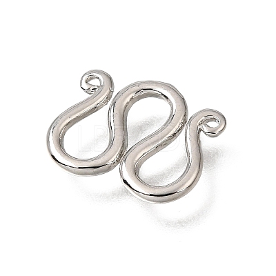 Brass M-Hook Clasps KK-CBA0DF0-14B-P-1