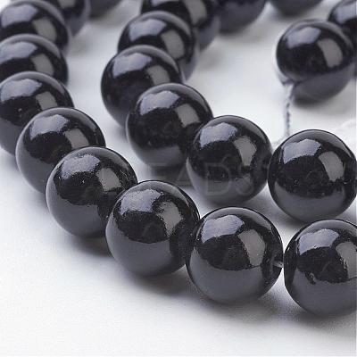 Natural Mashan Jade Round Beads Strands G-D263-10mm-XS32-1