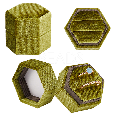Polyester Velveteen Ring Storage Boxes CON-WH0123-28B-1