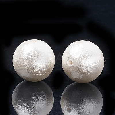 Compressed Cotton Pearl Beads WOVE-S114-14mm-13-1